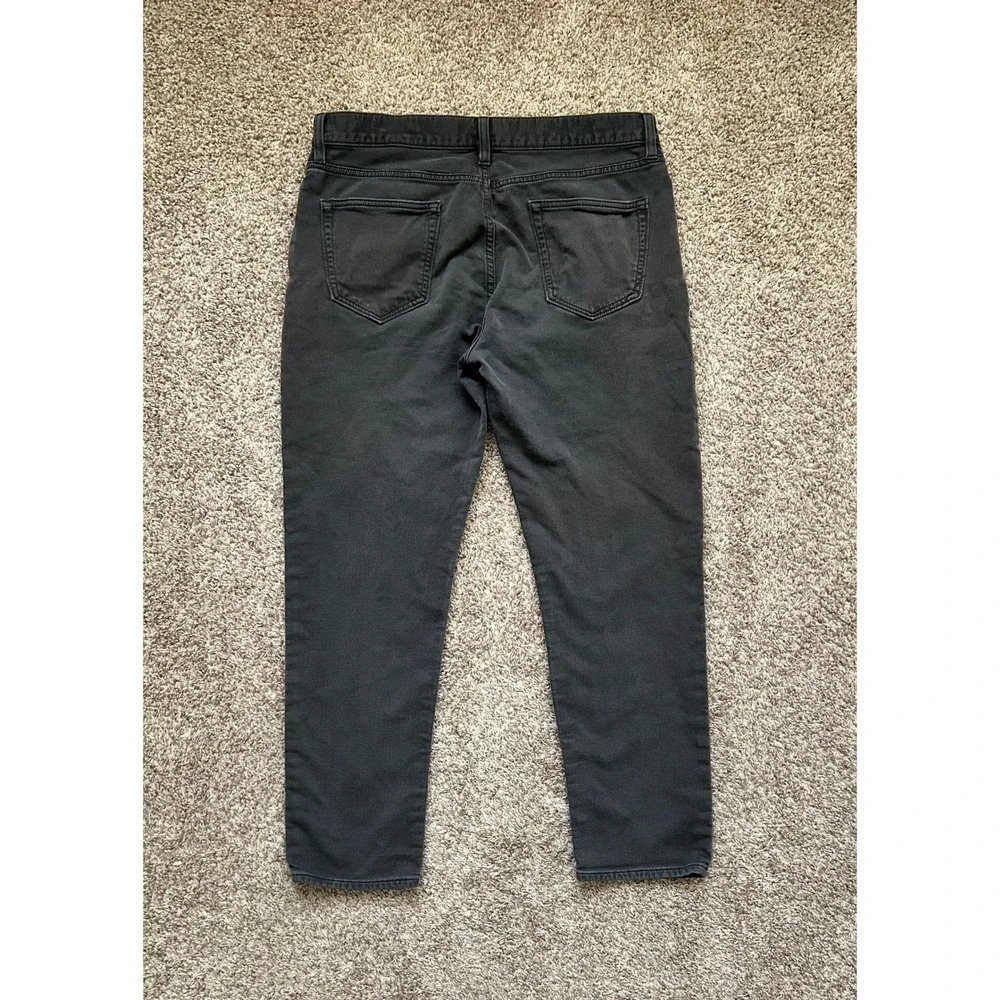 Banana Republic Traveler Slim Fit Pants Mens 35x30 Dark Gray Faded Black Stretch